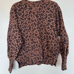 Abercrombie & Fitch Brown Leopard Print Sweatshirt